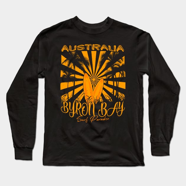 Australia Byron Bay Surf Paradise Long Sleeve T-Shirt by ReaverCrest